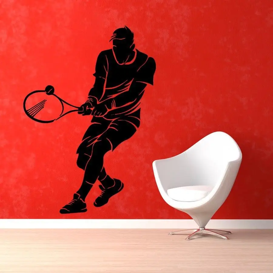 Tennis Sticker Sports Decal Muurstickers Posters Vinyl Wall Decals Pegatina Quadro Parede Decor Mural Tennis Sticker