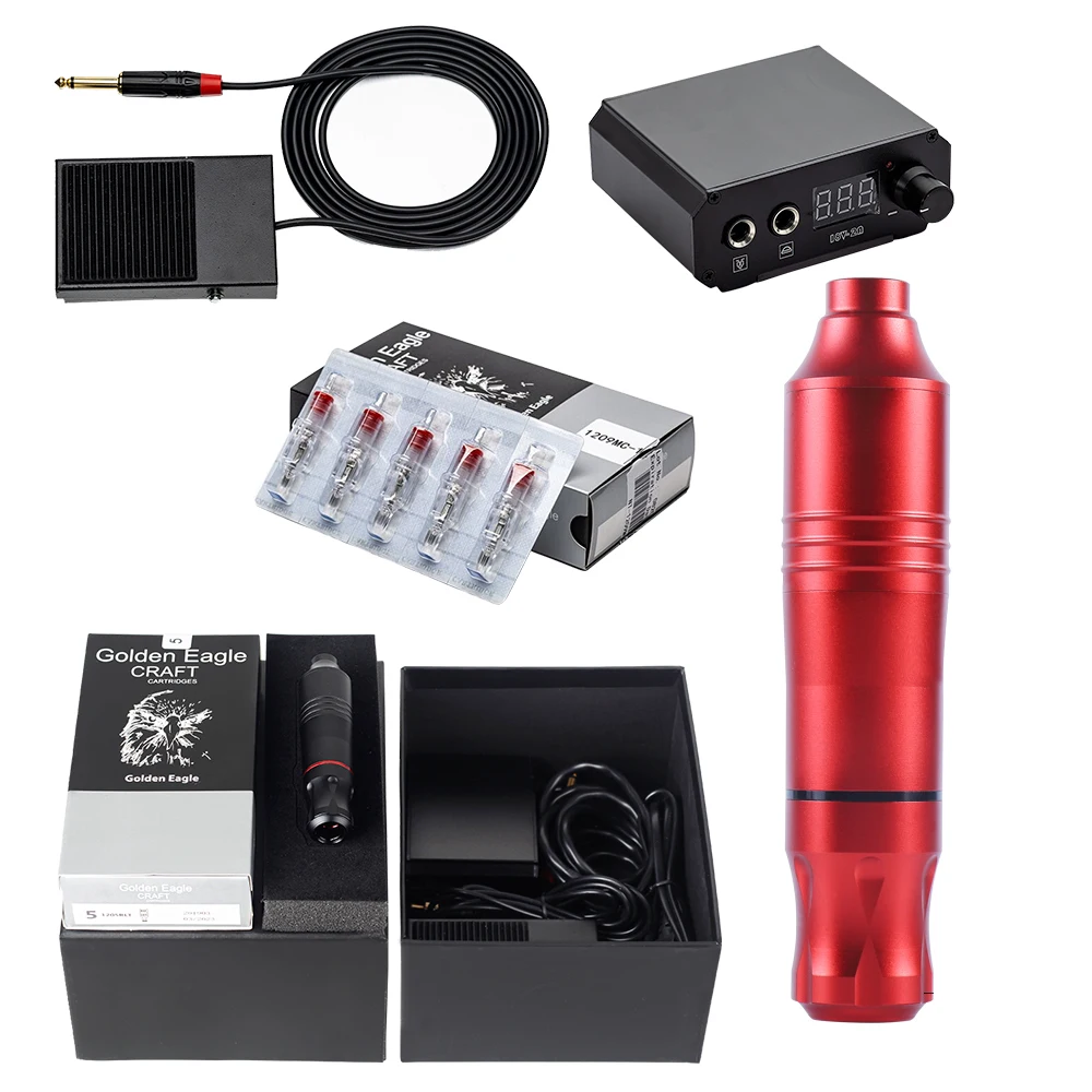 Набор для татуировок профессиональная ручка ротации игла практики татуировки