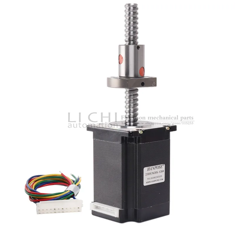 NEMA23 23HS7628 150 мм 250 мм шариковый винт двигатель шаговый двигатель с sfu1204 для 3D-принтера