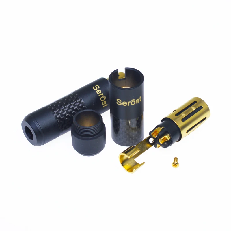 Serost Bla-1 3Pin углеродное волокно+ медь+ Позолоченный мужской женский Cannon XLR аудио разъем сбалансированный штекер для hifi hiend аудио