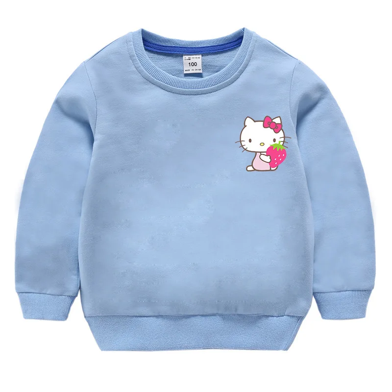 Sweatshirt Комплекты одежды для девочек «hello kitty» Спортивный Костюм хлопковый свитер+ штаны, 2 предмета, осенняя одежда для малышей комплект одежды для детей - Цвет: Sweatshirt