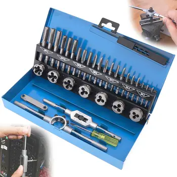 

32Pcs Tap Die Set M3-M12 Screw Thread Metric Taps Wrench Dies DIY Kit Wrench Screw Threading Hand Tools Tap Wrench Tool set