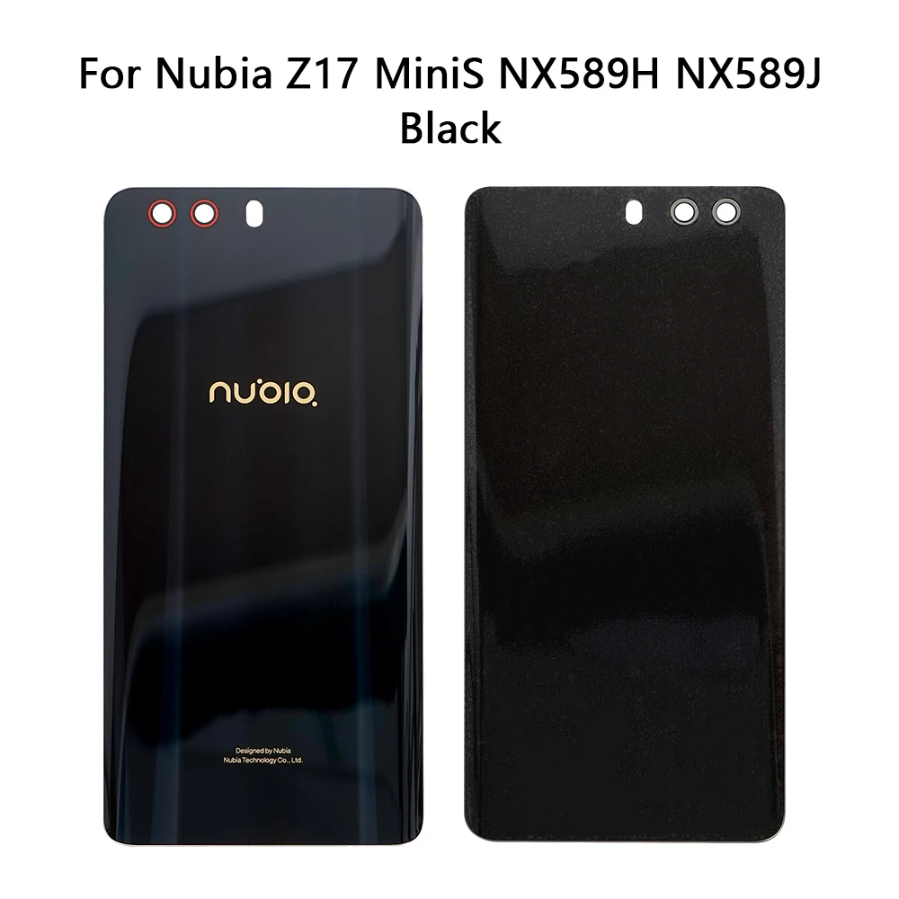 Оригинальная задняя панель корпуса для zte Nubia Z17 Mini S NX589J задняя крышка батарея стекло Корпус 3D Замена стекла - Цвет: Black