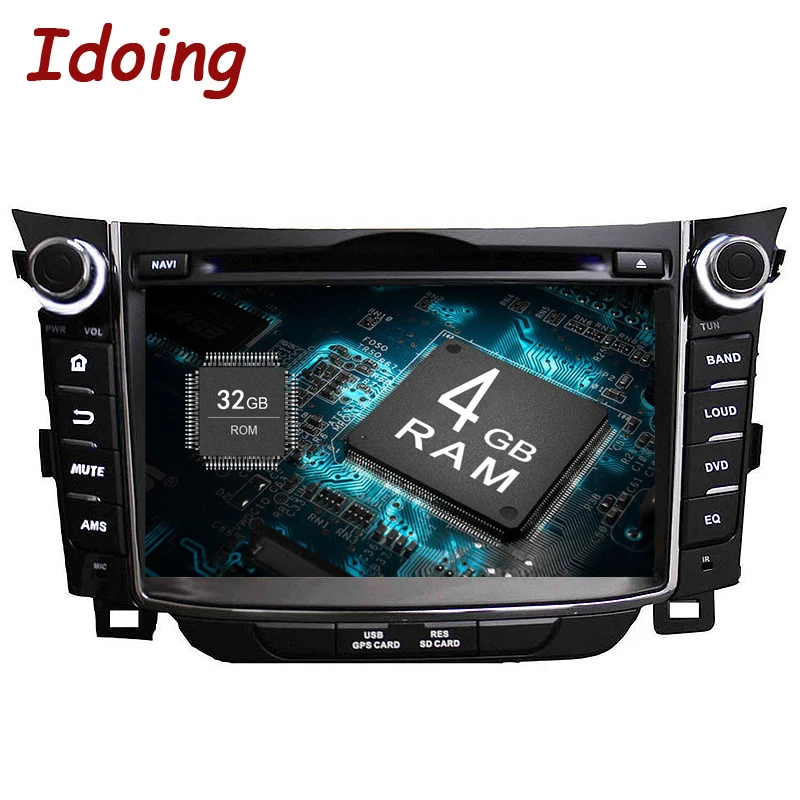 Idoing 2Din 7 &quotAndroid 4G + 32G рулевое колесо подходит для Hyundai I30 автомобильный