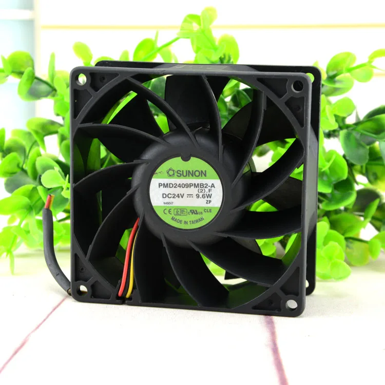SUNON PMD2409PMB2-A 90*90*38 мм DC 24 в 9,6 Вт 3 провода конвертер Вентилятор охлаждения