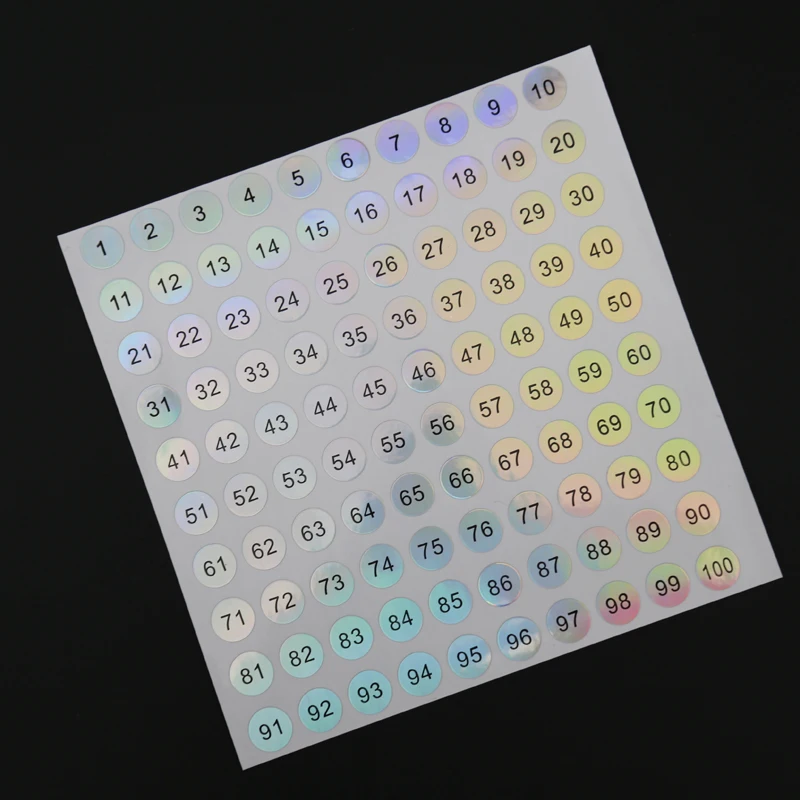 (10 sheets) 1-1000 Waterproof Number Label Sticker For Nail Polish Color Gel Varnish Marking Numbering Manicure Tool