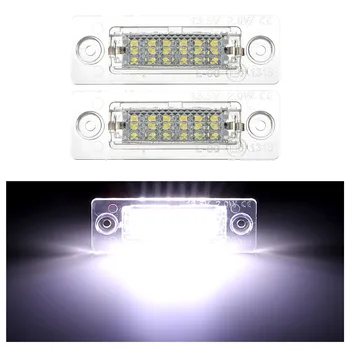

2pcs 6500K 18 LED License Plate Light For Skoda Superb V-W Golf Jetta Touran Transpiarter
