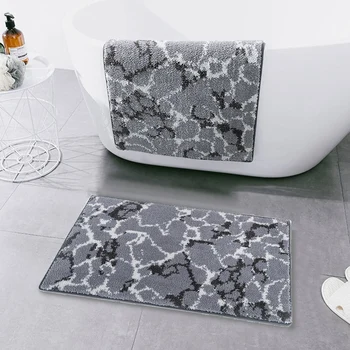 

50X80cm Indoor Front Door Mat Grey Crack Mats Non-Slip Absorbent Floor Mats Machine Washable Entry Rug Entrance Carpet