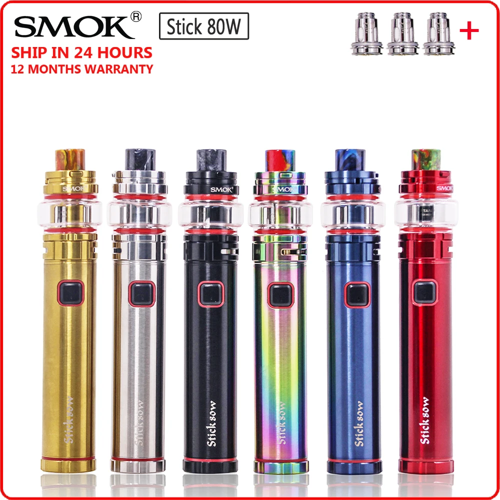 Оригинальный набор SMOK Stick 80 Вт электронная сигарета вейп ручка мод 2800 мАч TF