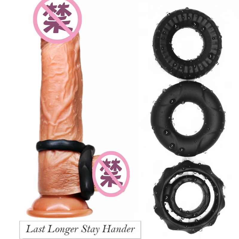 Ерок Задержка эякуляции кольцо для члена жидкое Силиконовое двойное пениса