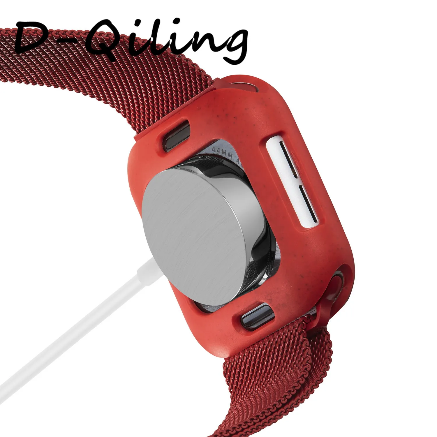 D-Qiling чехол для Apple Watch 4 5 3/2/1 40 мм 44 мгновенной проявки Macaroon чехол для наручных часов iWatch серии 4-5, 2, 3, ремешок 42 мм, 38 мм