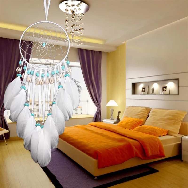 Handmade Dream Catcher with Feather Wall Car Hanging Decoration Ornaments Craft Y4UE