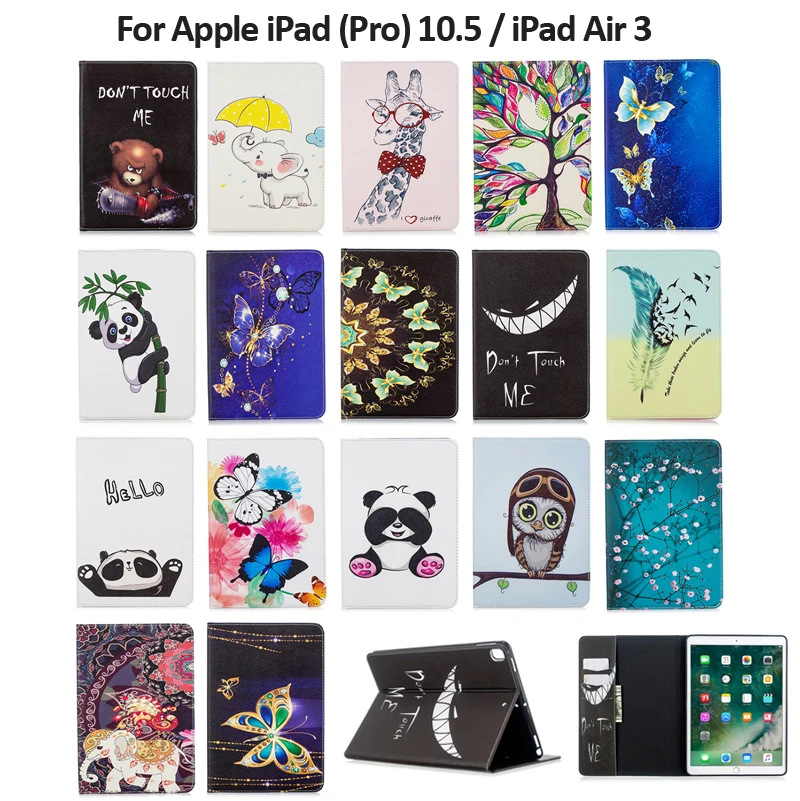Funda для iPad Pro 10,5 чехол с умным рисунком из искусственной кожи чехол-подставка для iPad Air 3 Air iPad 10,5 чехол+ ручка