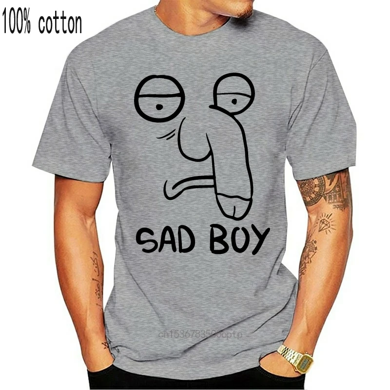 Sad Boy T Shirt Sadboy Cartoon Print T-Shirt Men Graphic Tee Shirt Funny  Male Summer Awesome Streetwear T Shirts Plus Size _ - AliExpress Mobile