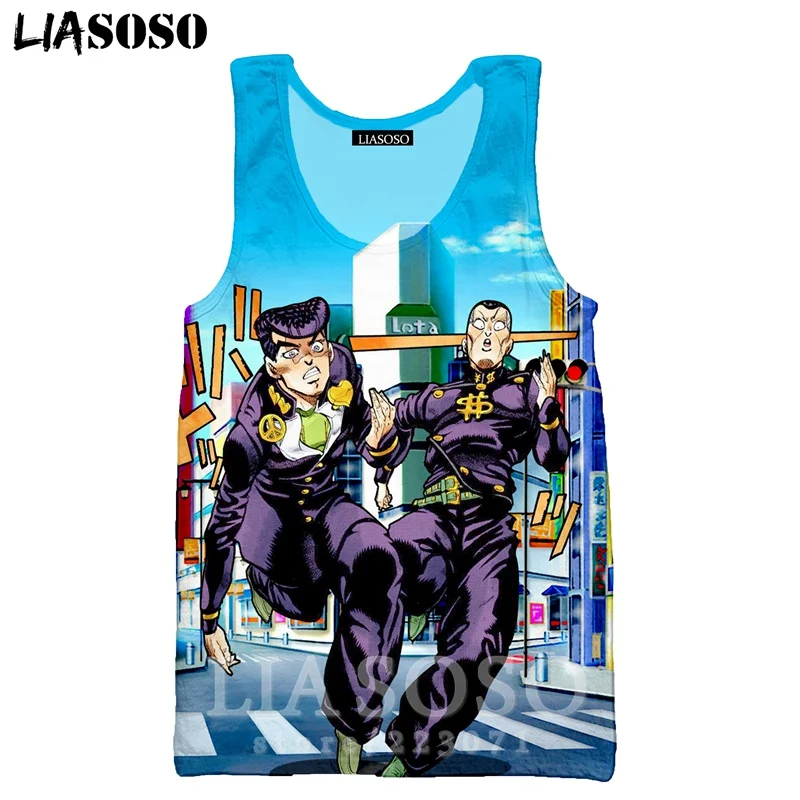 6 LIASOSO для мужчин и женщин Kujo Jotaro Толстовка 3D принт аниме JoJo Необычные Приключения жилет с круглым вырезом майка без рукавов пуловер A317-01 - Цвет: 6