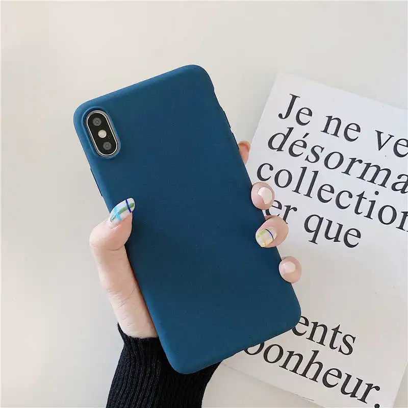 Navy Роскошное фиолетовое матовый мягкий Tpu чехол для телефона для huawei Honor 8 9 10 lite 8X Max 6X 6A 7 7X 5X 5A 5C 6 Plus V10 7i играть 8C крышка - Цвет: Navy