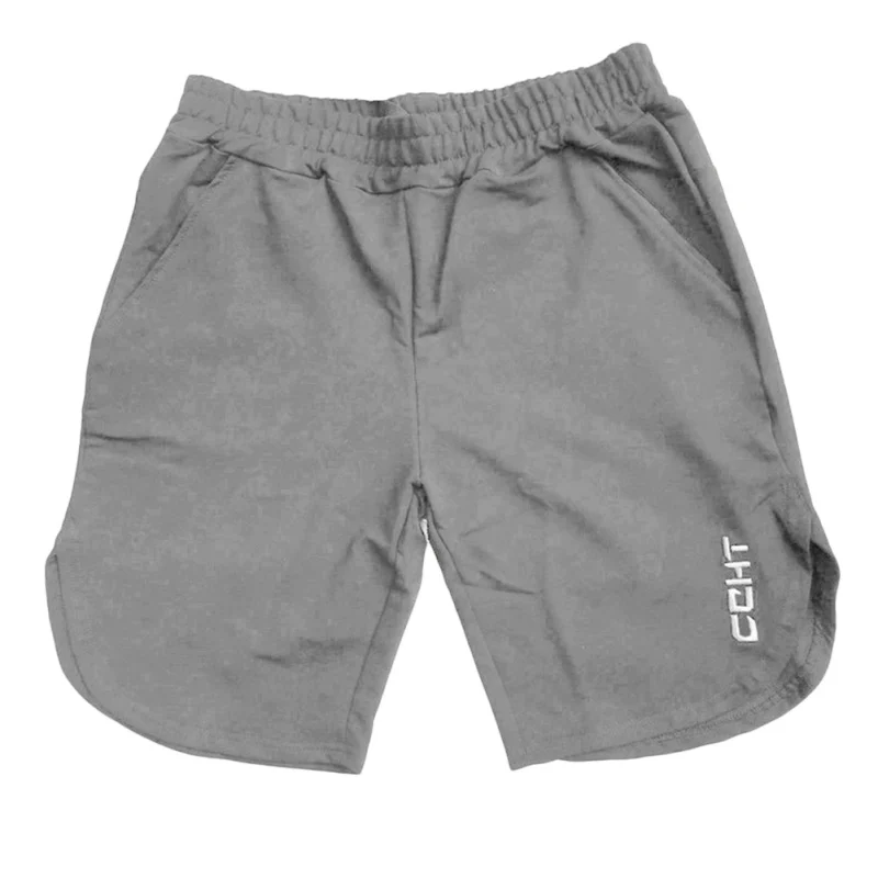 light gray Прямая поставка, новые хлопковые спортивные шорты для бега, Мужские дышащие повседневные шорты, хлопковые летние свободные штаны - Цвет: light gray