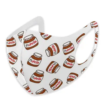 

Nutella print The stylish windproof and dustproof mask can clean the dustproof external shielding cloth.