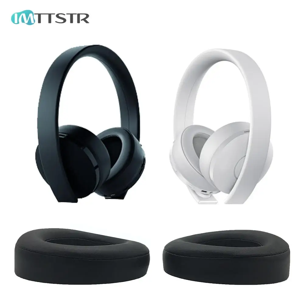 

IMTTSTR leather EarPads for Sony PS4 Gold Wireless Stereo 7.1 PSV PC VR Headset Ear pad earmuff Replacement Cushion