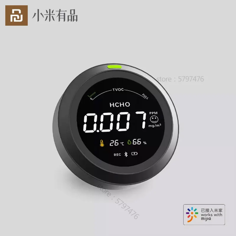

2020 Youpin Bluetooth Smart Formaldehyde Monitor 4 in 1 for VOC Temperature Humidity Measurement Link Mijia APP for Smart Home