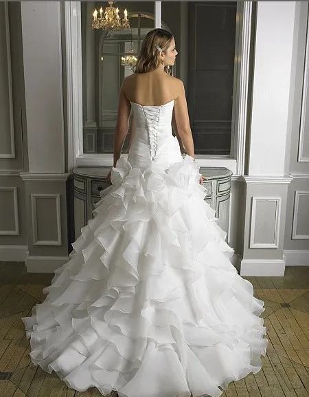 Специальное платье vestido de noiva, Каскадное милое платье из органзы с оборками и кристаллами, длина до пола, свадебное платье, платья для матери невесты