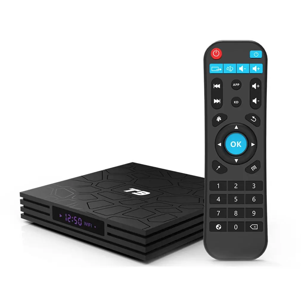 T9 TV Box Android 8.1 Quad-Core 4.0 TV Box 4K Smart 17.6 HD Media Player UE EU UK AU Plug Android box set