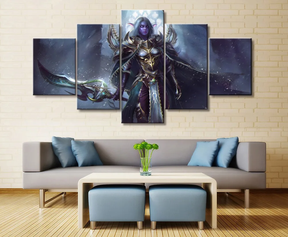 

Game Night Elf Living Room Home Decor Picture 5 Piece HD Print Paintings on Canvas Wall Art Poster Prints Decorative