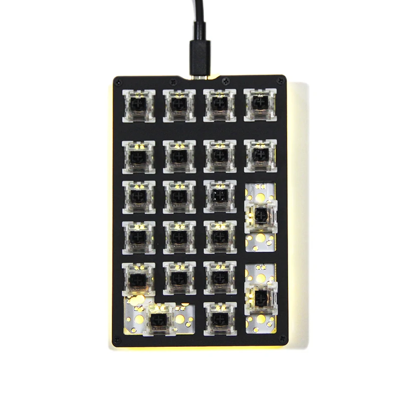 através do teclado macro chave numpad função macrópad rgb backlight outemu siwtch troca quente através de programação teclado mecânico macos