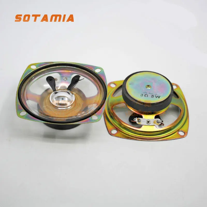 

SOTAMIA 2Pcs 3 Inch Transparent Waterproof Sound Speaker Driver Horn 8 Ohm 5W DIY Outdoor Alarm Mini Loudspeaker Home Theater