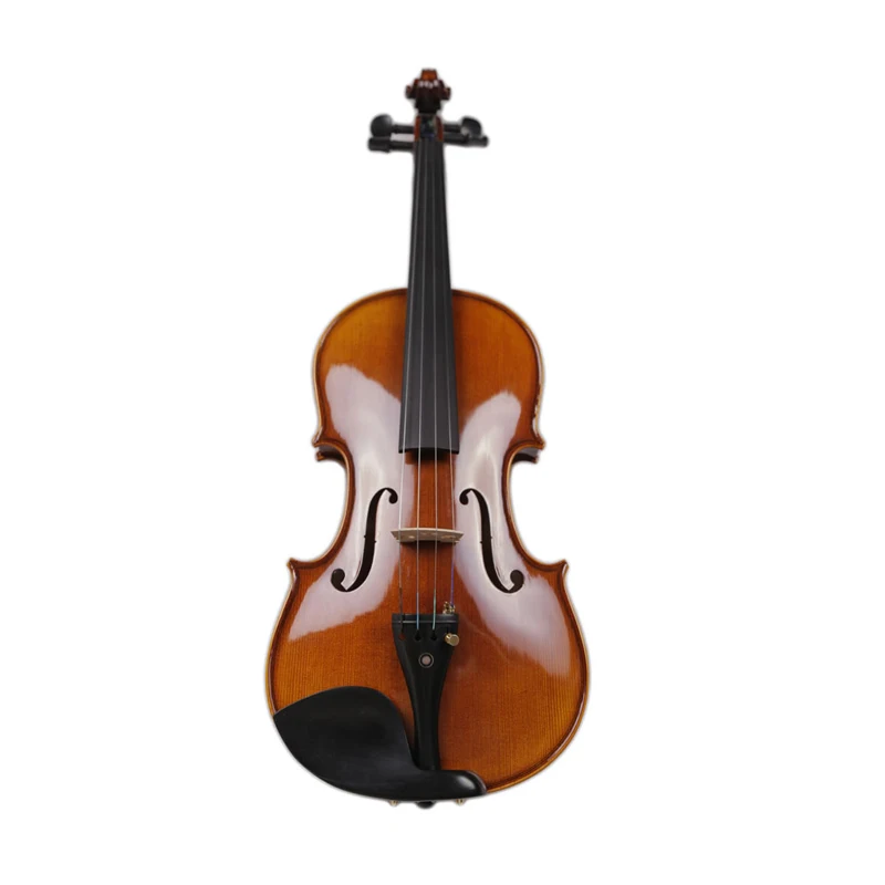 

Hand-Craft Advanced Violin Oil Varnish Natural Flamed Maple Violin Spruce Plate Ebony Parts with Bow Case Tuner