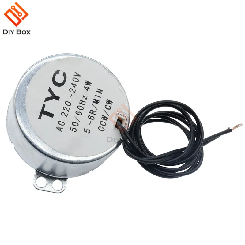 AC 220 240V 50/60 Гц Синхронный двигатель 5 6 об/мин прочный высокий крутящий момент 4W CW/CCW
