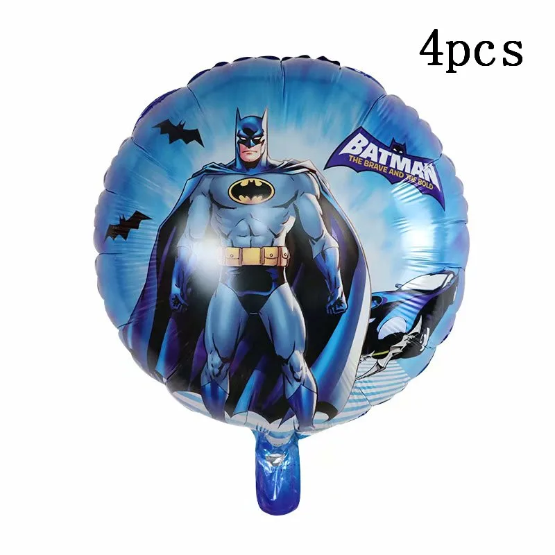13 шт. фольгированные шары «Человек-паук», красные и синие шары из латекса, воздушные шары «супергерой», «мстители», украшение для вечеринки на день рождения, детская игрушка для душа - Цвет: 4pcs