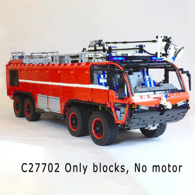 BulidMOC пожарные MOC-4446 крах аэропорта тендер лодка Строительные блоки Кран город пожарный Кирпичи Детские игрушки - Цвет: C27702