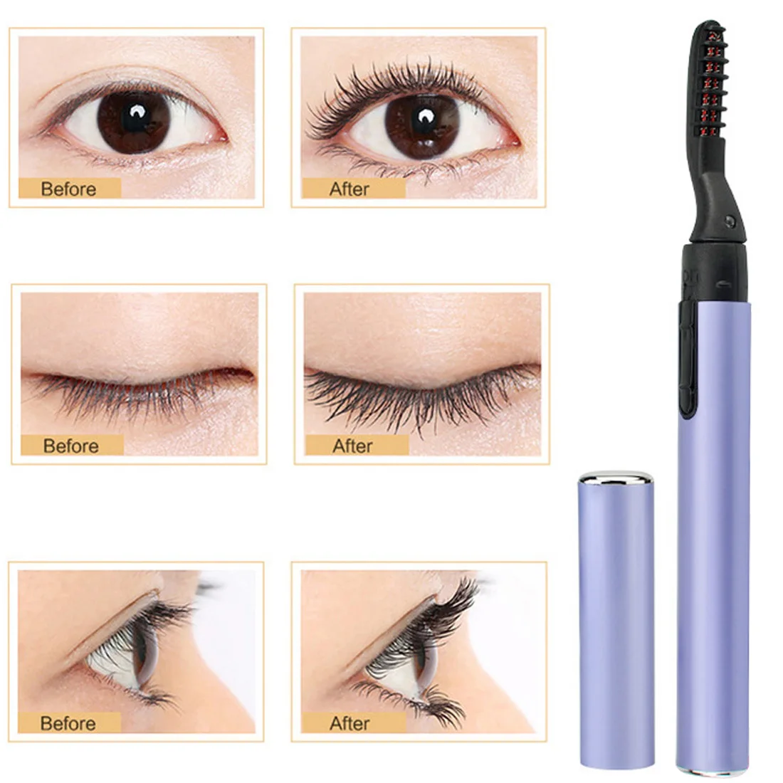 Электрические нагревающиеся щипцы для закручивания ресниц ручка Красота Макияж Косметика Идеальный Большой Глаз Пинцет для снятия скоб бровей ресницы Пинцет для женщин