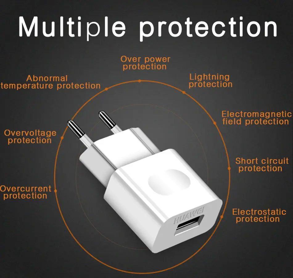 Huawei Зарядное устройство Micro Usb, штепсельная вилка европейского стандарта, 5 В/1a Usb настенное Мощность адаптер, зарядный кабель для G9lite P8 lite Коврики 7 8 Honor 8 lite 8e 9e фотоаппаратов моментальной печати 7s