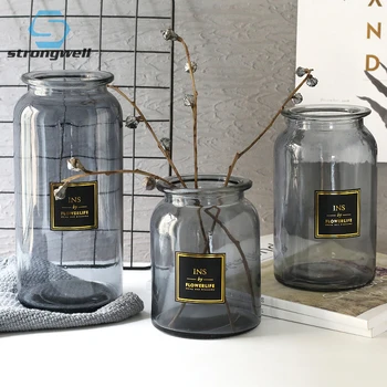 

Nordic Hydroponics Glass Flower Vase Transparent Glass Vases Desktop Planter Holder Home Decoration Fairy Garden Modern Art