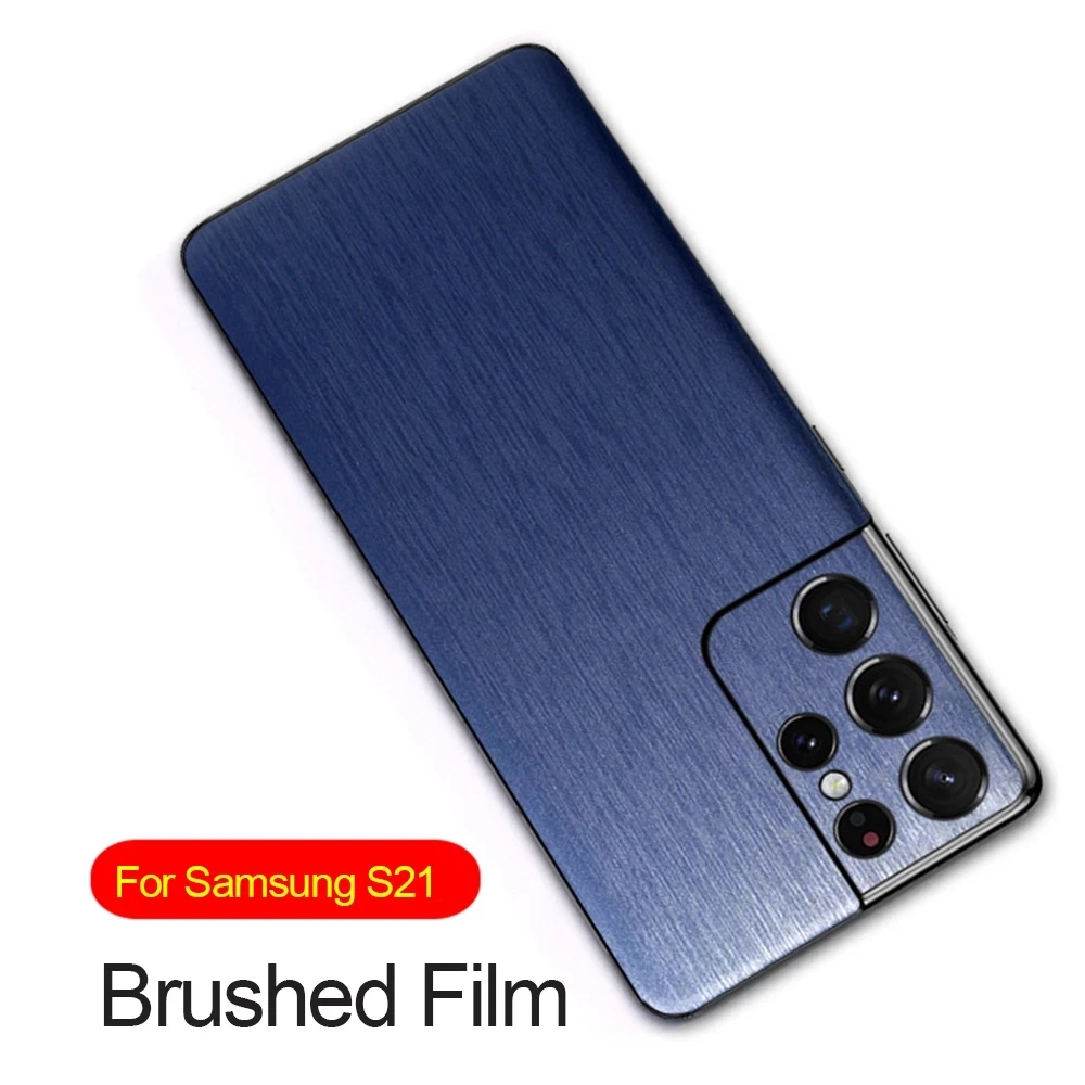 New 2022 Metal Brushed Matte Film For Samsung Galaxy S22 S21 Ultra S20 S10 Plus Full Wrap Skin Back Cover Note20 10 Plus Sticker mobile phone cases with card holder