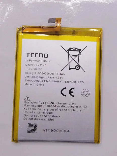 3000mAh 3,8 V батарея для TECNO BL-30HT батарея для мобильного телефона запасные части
