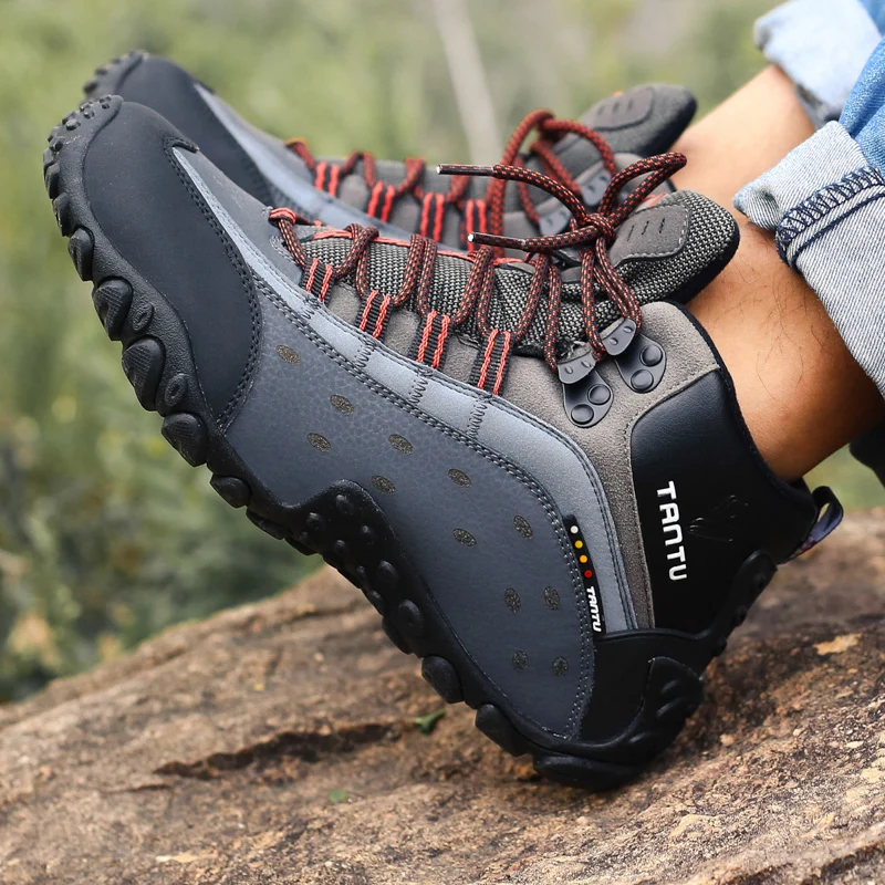 Men's Winter Super Warm PU Leather Ankle Boots Men's Autumn Waterproof Snow Boots Casual Autumn Boots Men's Shoes 39-46
