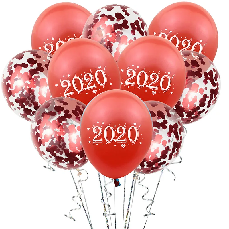 Латексные воздушные шары 12 дюймов 2020 Рождественское украшение на новый год с