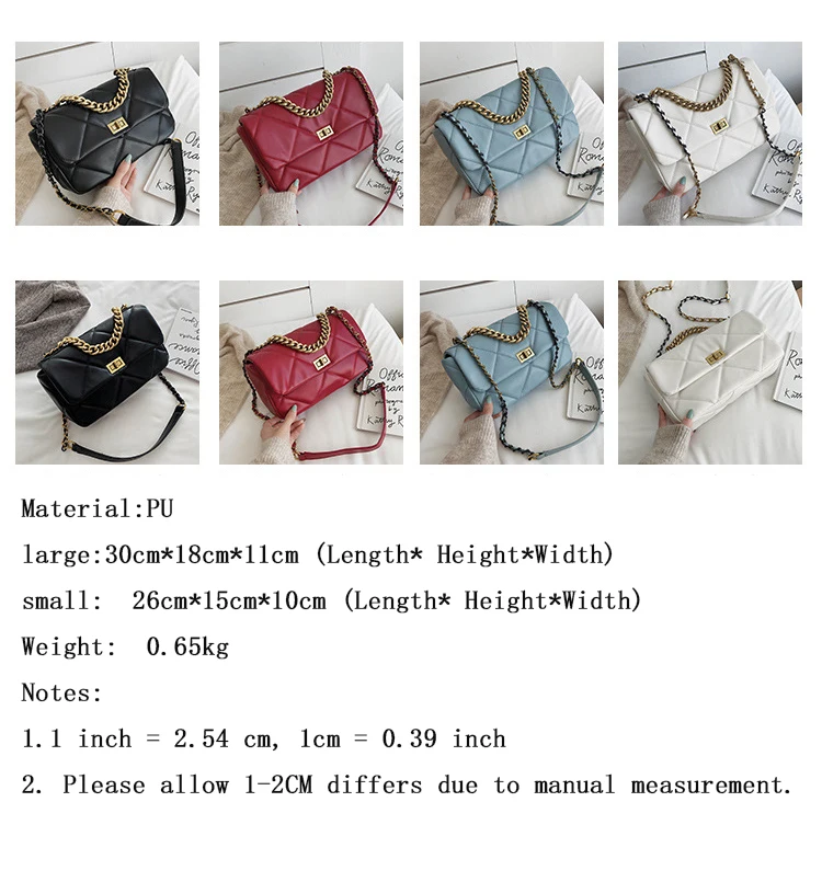 Женская новая Корейская сумка-мессенджер с ромбовидной цепью, посылка, сумки через плечо, роскошные модные дизайнерские сумки с высокой вместительностью и ручками