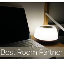 Светильник-будильник с функцией пробуждения, прикроватная лампа с функцией сна, яркость 3 уровня, 8 естественных звуков, 256 цветов спальни