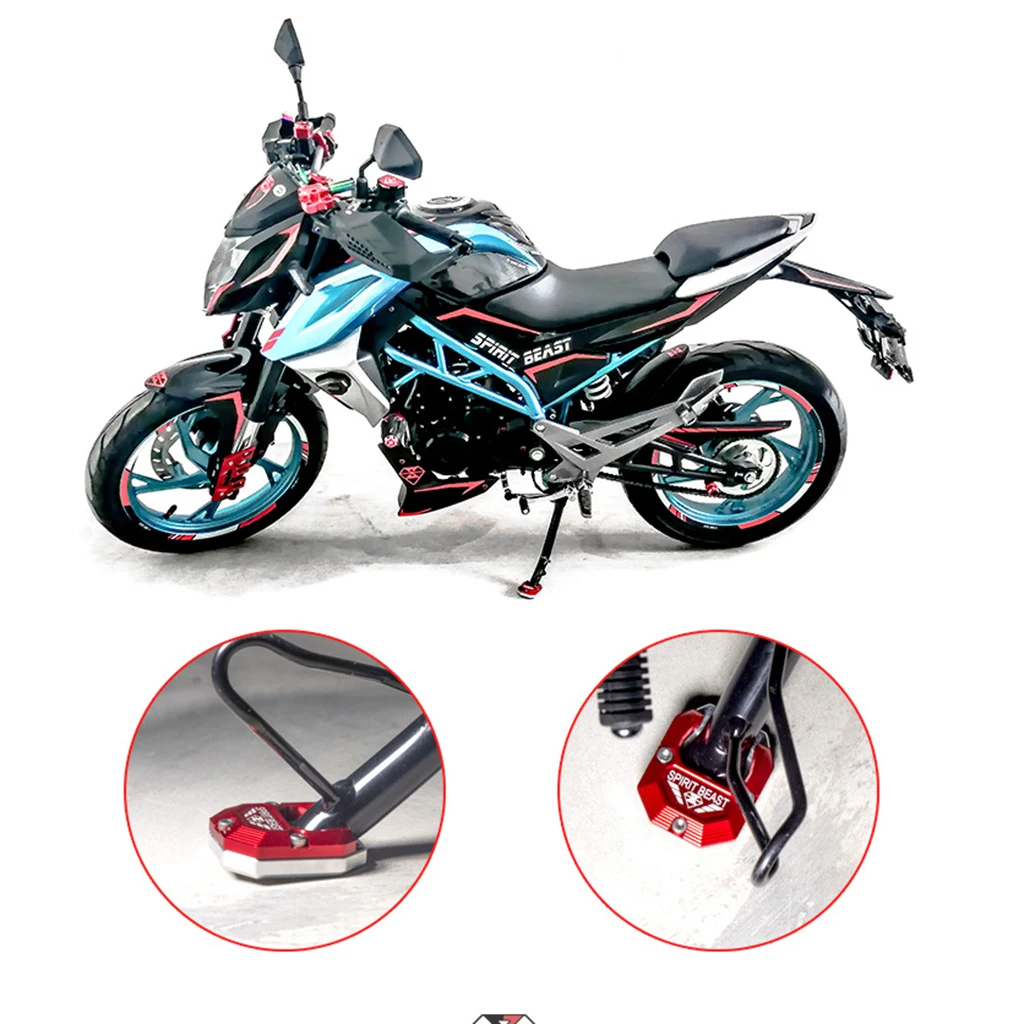 Прочная подножка боковая подставка удлинитель пластина Накладка для CF ChunFeng Moto 150NK - Цвет: Красный