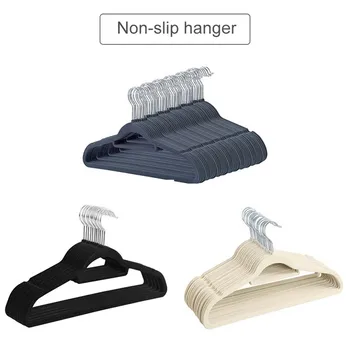 

5PCs 45*23.5cm Flocking Clothes Hanger Dryer Non-slip Plastic Dry Clothing Rack Closet Storage Organizer Seamless Drying Rack