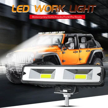 

Work Light Bar offroad 12V Headlight 4x4 Led 48w 6inch Led Work Lights for Tractors Car Suv Off Road Daytime Running Lights