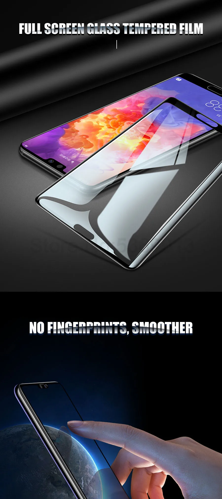 9D Protective Glass on the For Huawei P20 Pro Lite P Smart Huawei Nova 5 5i 4 4E 3 3i 3E Tempered Screen Protector Glass Film