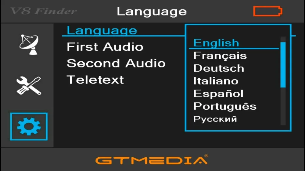 GT медиа V8 спутниковый искатель метр DVB спутниковый S2 FTA HD цифровой ТВ спутниковый сигнал приемник 3,5 lcd Встроенный аккумулятор 3000mAh
