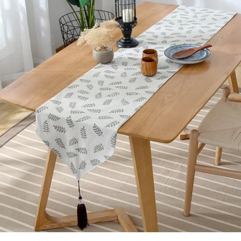 

Leaves Japanese style modern table runner table cloth cabinet cover bed runner cabinet cover home party festival decoration