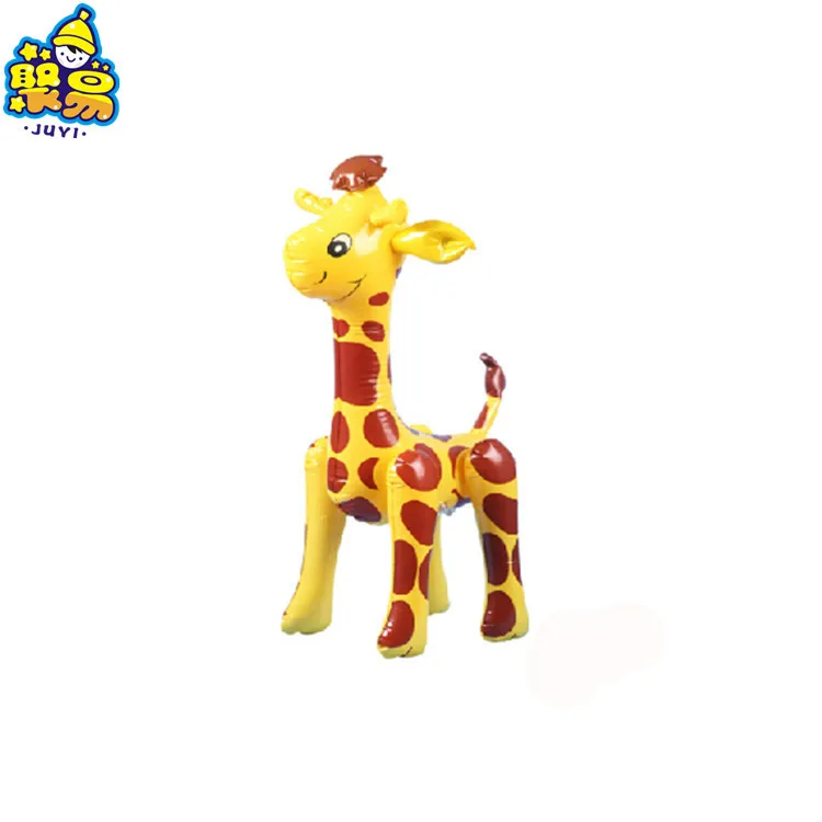 Environmentally Friendly PVC Inflatable Monkey OPP Bag Children'S Educational Toy Creative Cartoon Inflatable Giraffe Stall Supp