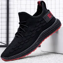 New Autumn And Winter Fly Woven Men Shoes Breathable Light Recreational Sports Men Running Shoes Men Vulcanized Shoes